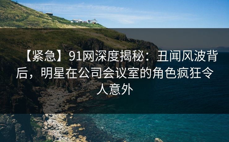 【紧急】91网深度揭秘：丑闻风波背后，明星在公司会议室的角色疯狂令人意外